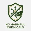 No harmful chemicals and paraben free safety badge